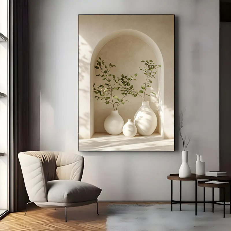 Centerpiece Vase Tall - Duży bezramowy obraz na płótnie, nowoczesny