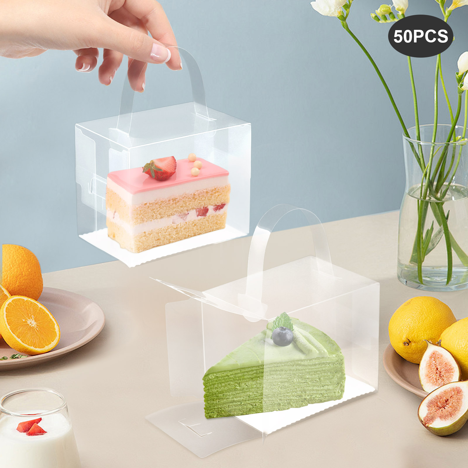 Wedding Favor Box - Zestaw 50 sztuk przezroczystych pudełek na