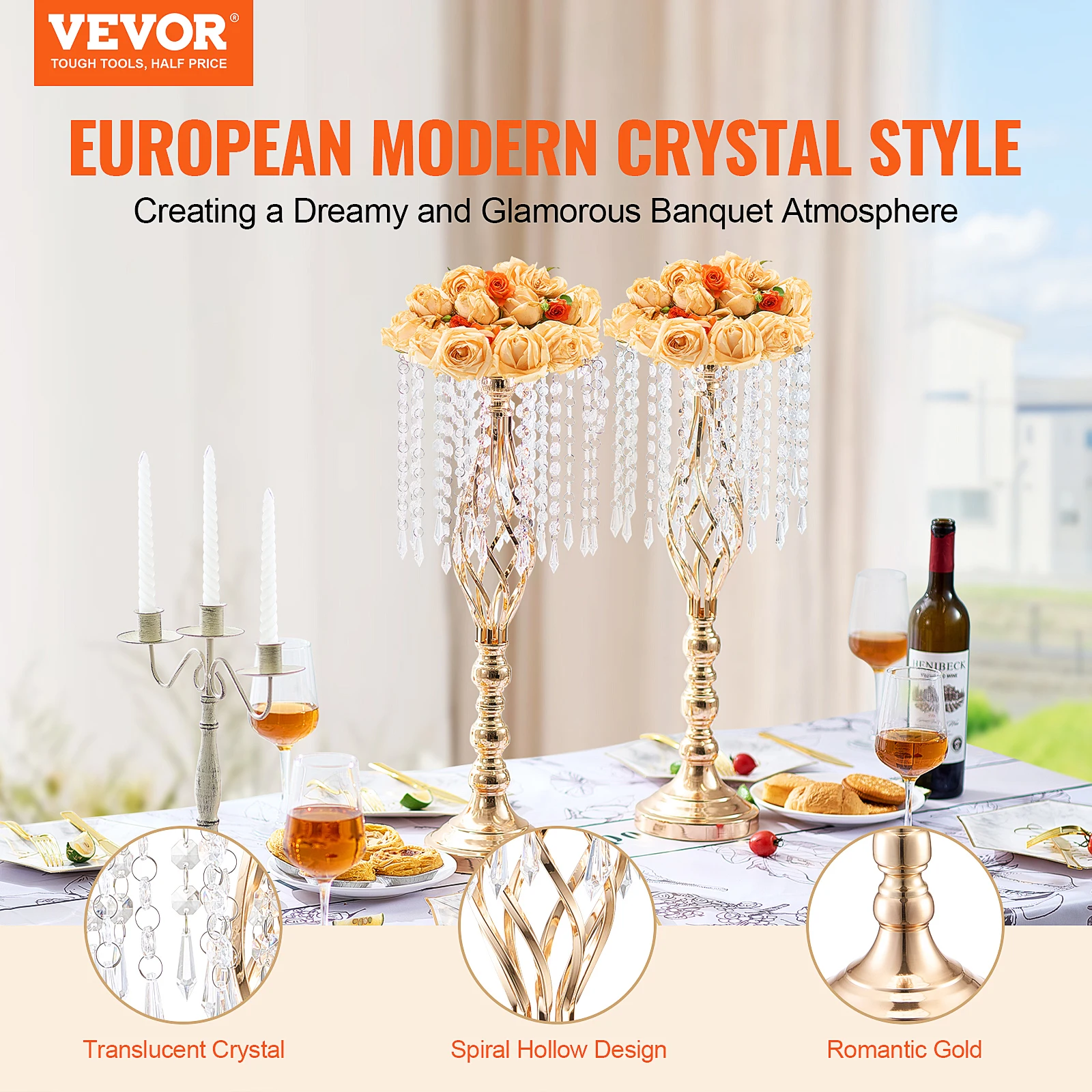 Wysoki Kryształowy Stojak na K – Centerpiece Vase Tall recenzja i cena