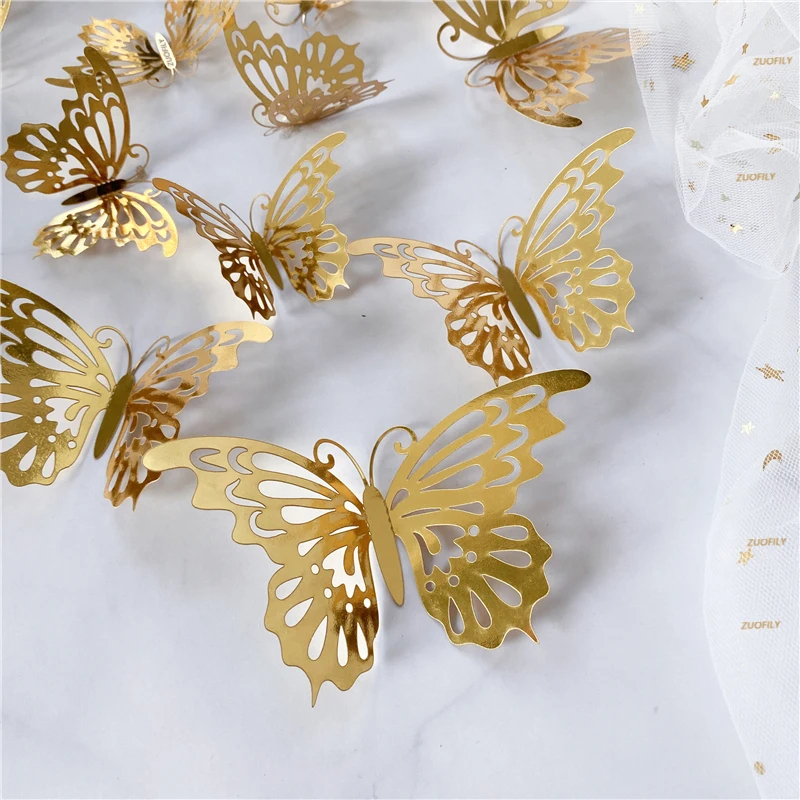 12/36 szt. Naklejki ścienne 3D – Wedding Package Gold recenzja i cena