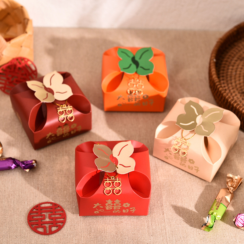 50 szt. Pomarańczowe Przenośne – Wedding Favor Box recenzja i cena