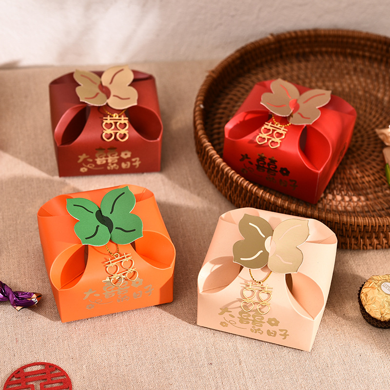 50 szt. Pomarańczowe Przenośne – Wedding Favor Box recenzja i cena