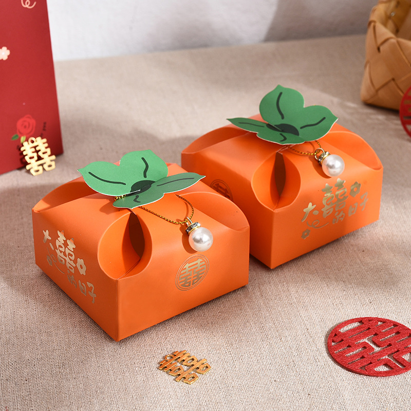 50 szt. Pomarańczowe Przenośne – Wedding Favor Box recenzja i cena